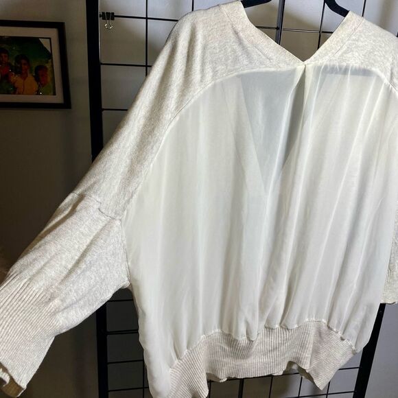 Lane Bryant Plus Size Sheer Back Vneck Cardigan With Zipper EUC - Picture 7 of 8